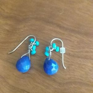 Lapis Lazuli & Turquoise SS Earrings by Carolyn Pollack